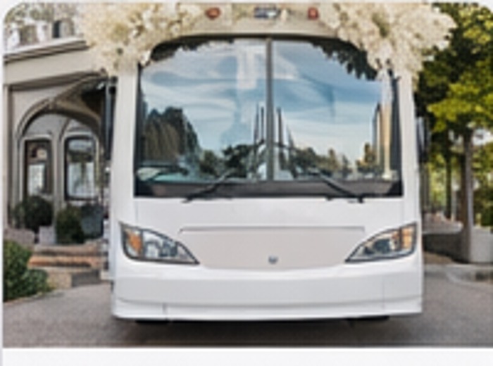 Charter bus prepared for weddings and special events
